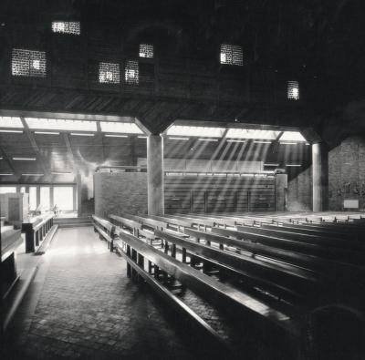 Interior photo of Our Lady of Good Counsel, Dennistoun Glasgow by Gillespie Kidd and Coia