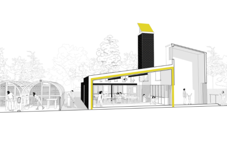 RKA Architectural Design Agency - The Boiler House - Perspective Section drawing